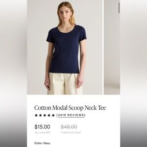 Quince Cotton Modal Scoop Neck Tee